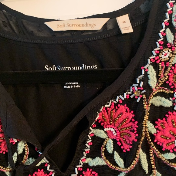 Pretty bohemian top, Soft Surroundings size M - Picture 2 of 4